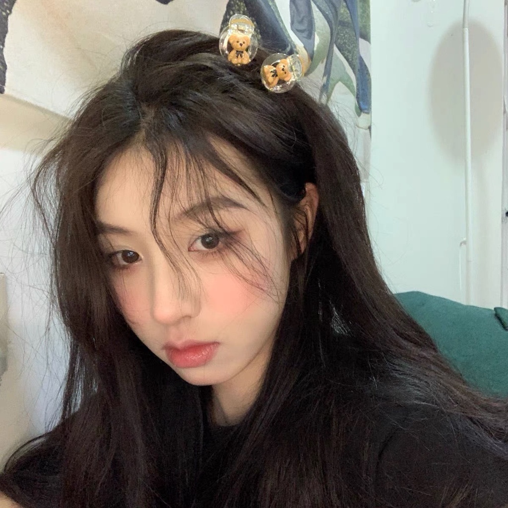 Kẹp tóc mini gấu nơ trong suốt phong cách hàn quốc giá rẻ K144