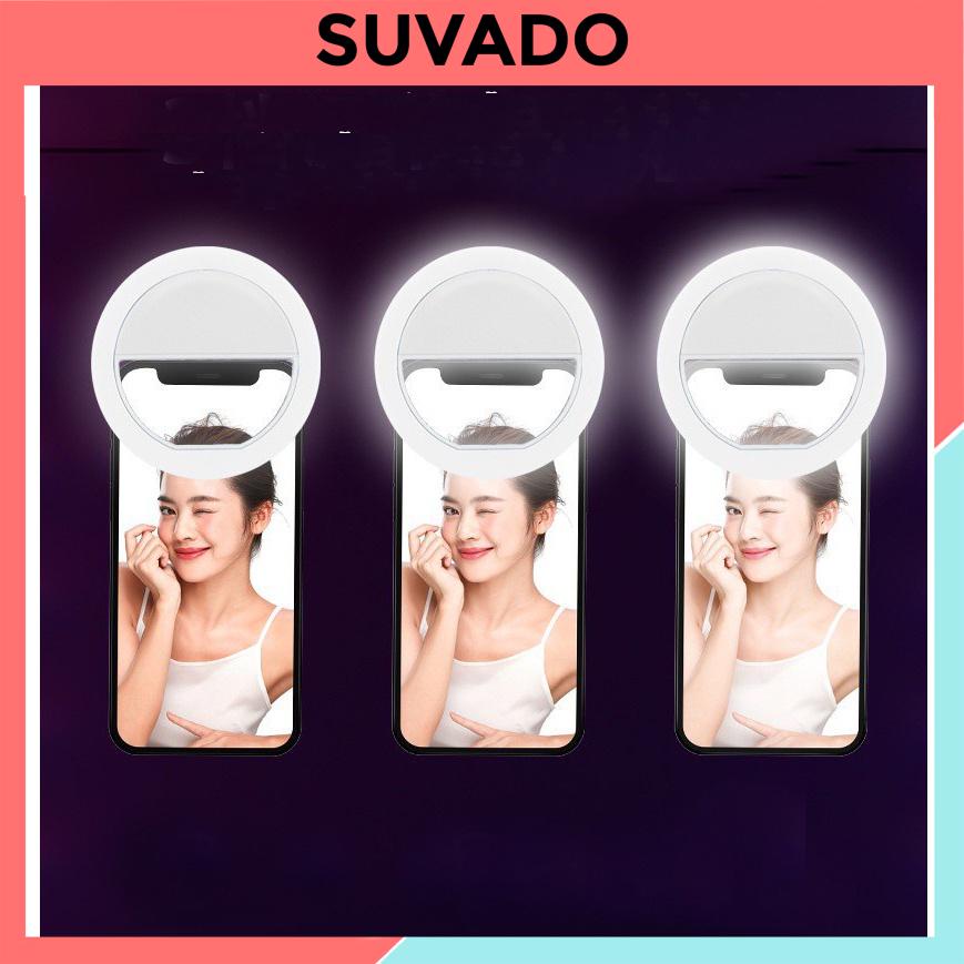 Đèn LED hỗ trợ chụp ảnh selfie tự sướng, livestream có thể điều chỉnh độ sáng, thích hợp mọi máy điện thoại SUVADO
