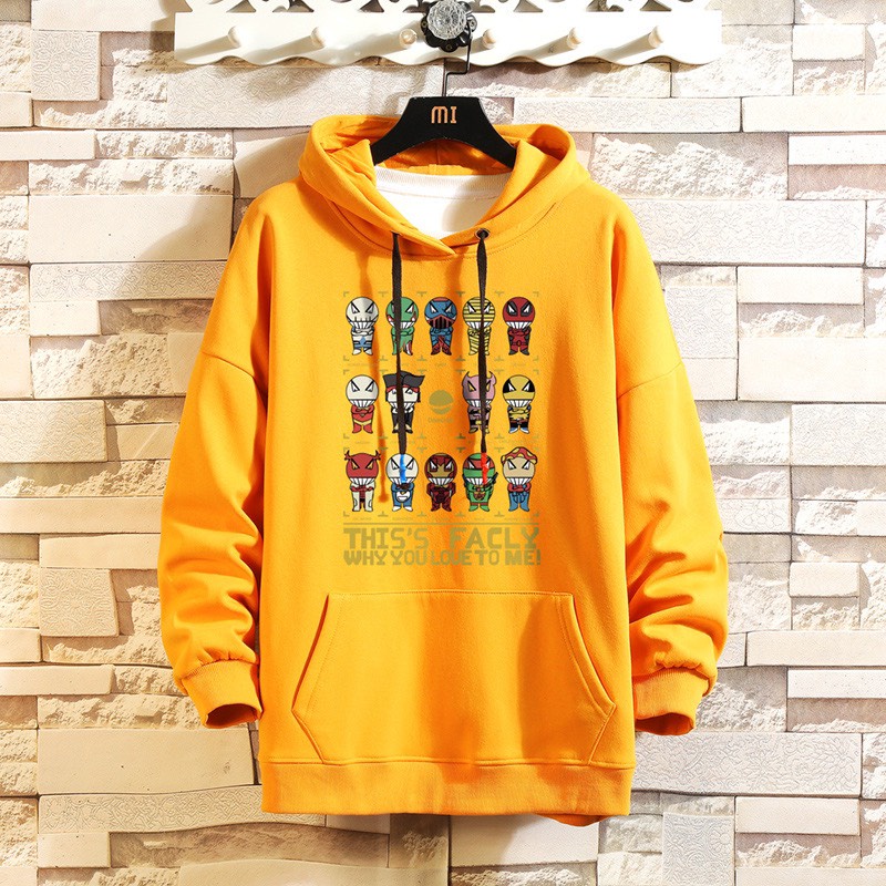 Áo Hoodie Nỉ Bông Unisex Nam Nữ SuzaHouse Hoạt Hình Phong Cách Hàn Quốc 2021 Mã HD10