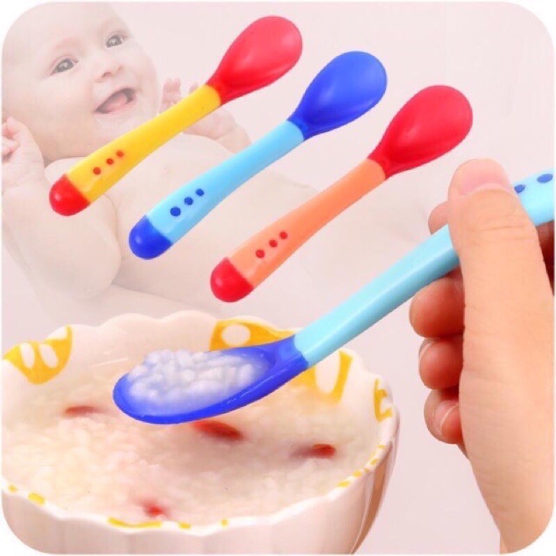 Thìa ăn dặm báo nóng cảm ứng nhiệt cho bé
