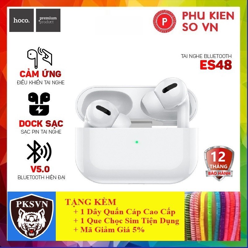Tai Nghe Bluetooth Hoco ES48/EW04 - Tai Nghe Không Dây Cao Cấp kiểu dáng Airpod Pro Âm Thanh Cực Hay - BH Chính Hãng 12T