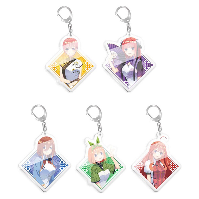 Móc khóa hình các nhân vật anime Nakano Ichika Nino Miku Yotsuba Itsuki Sisters bằng nhựa