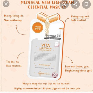 Mặt Nạ Có Chứa Vitamin Lightbeam Giúp Trắng Sáng Da Vita Lightbeam Essential Mask