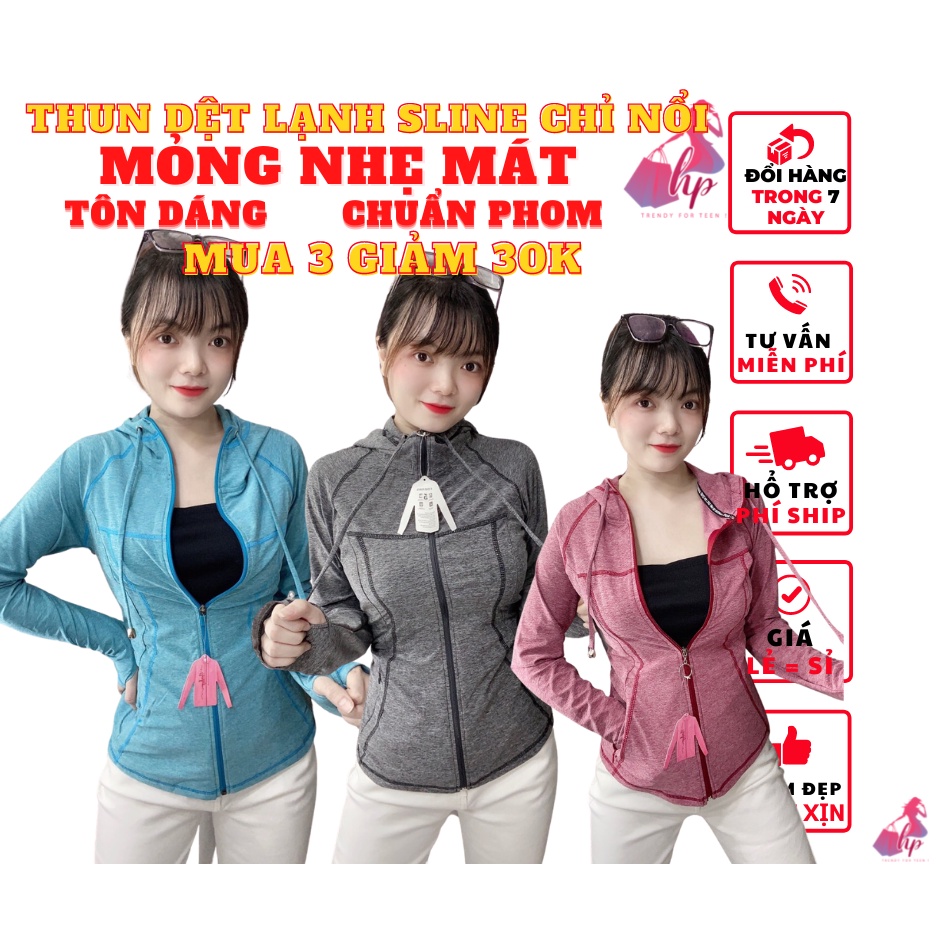 [XẢ KHO] áo khoác nữ chống nắng thể thao thun ôm body form dài vải dệt lạnh mỏng nhẹ mịn mát cao cấp 2021