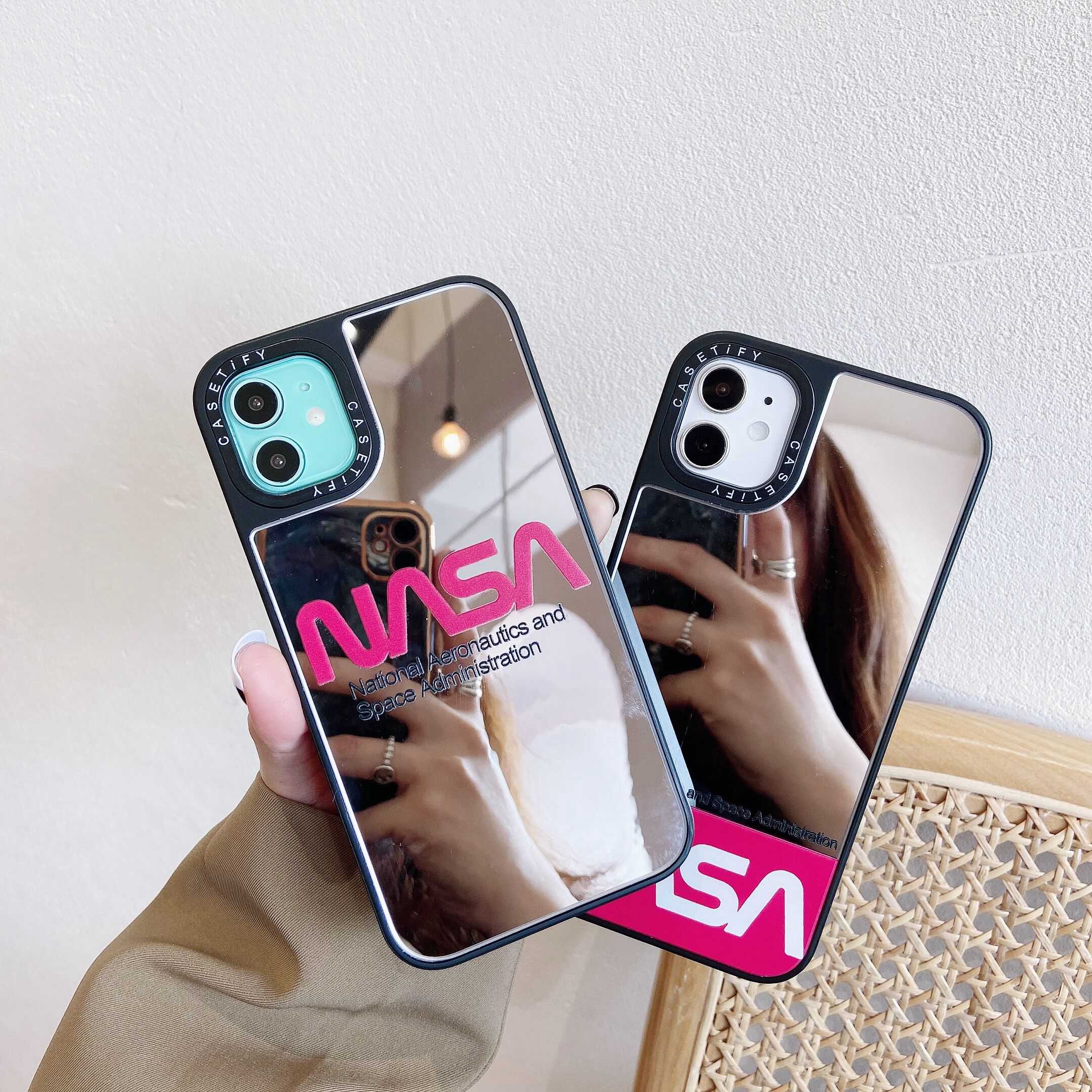 【Luxury + Mirror casetify 】case iphone 11 pro max iphone 6 plus iphone xs max iphone 12 pro max iphone xr iphone se2020 iphone 6s case iphone 7 plus iphone 8 pls iphone 12 mini Mặt Gương Sang Trọng Cho