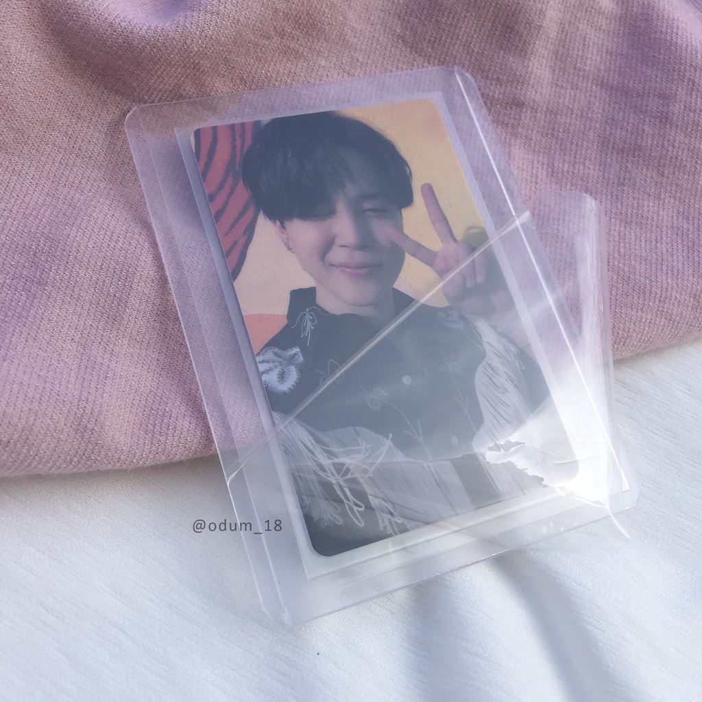 Toploader trắng có seal lột màng bảo vệ đựng ảnh photocard Kpop size 68*97mm dọc