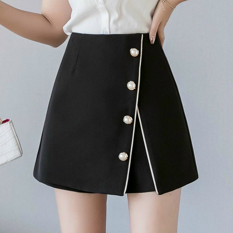 Chân Váy Ngắn Viên Nút Lót Quần Bên Trong | smide Clothing
