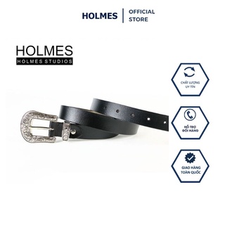 Thắt Lưng Nam Chrome Heart Holmes Dây Nịt Da Cao Cấp Bản Nhỏ Màu Đen Cá Tính