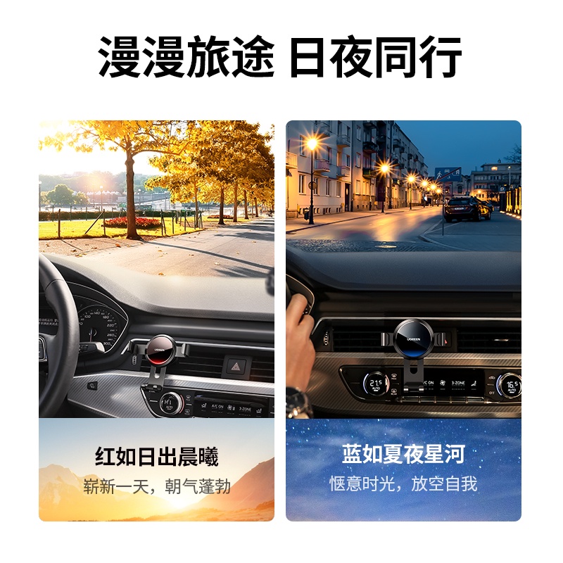 №Green Link Car Giá đỡ điện thoại di động trên ô tô 2021 New Air Outlet Auto Phụ kiện định vị ô tô Hỗ trợ cố định Hỗ trợ