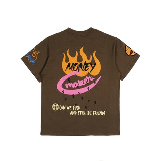 "DIE RICH" TEE IN BROWN - [SMAKER]