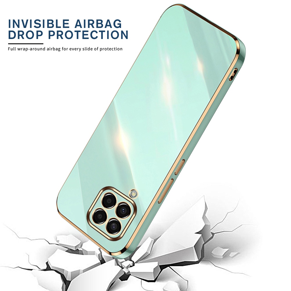 Ốp Điện Thoại TPU Dẻo Vuông Mạ Màu Samsung Galaxy M33 Sumsung M33 M53 M23 M13 2022 M 33 5G SM-M336B 6.6"