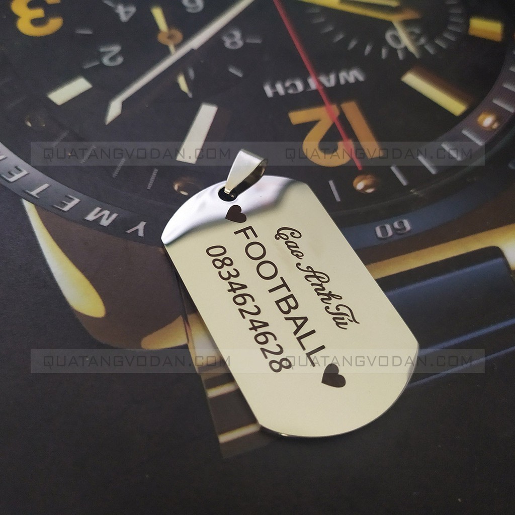 Thẻ bài Dogtag khắc tên theo yêu cầu