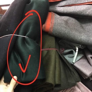 Vải dạ xanh rêu lá đậm