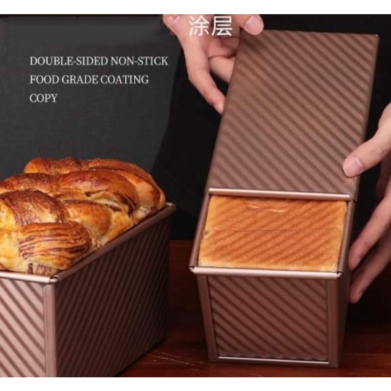 khuôn bánh mì gối 450gr (CHỐNG DÍNH, CÓ NẮP)