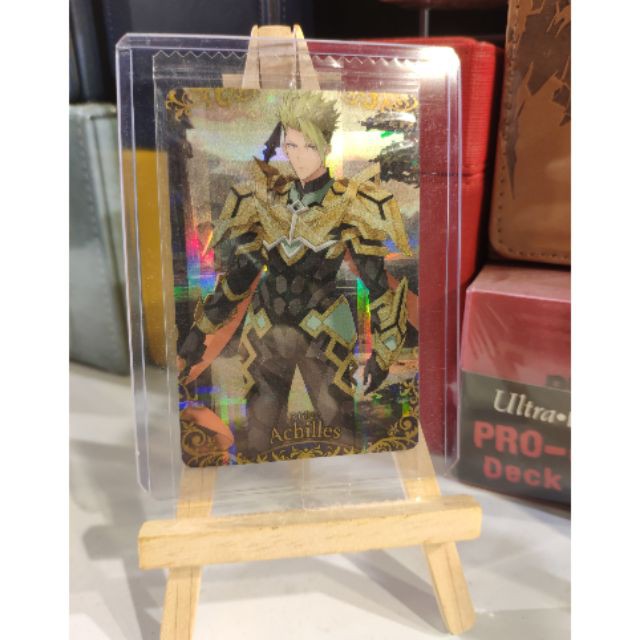 Thẻ bài sưu tầm bánh xốp Fate Grand Order FGO Achilles SR - Secret Rare - Tặng bọc bài nhựa bảo quản