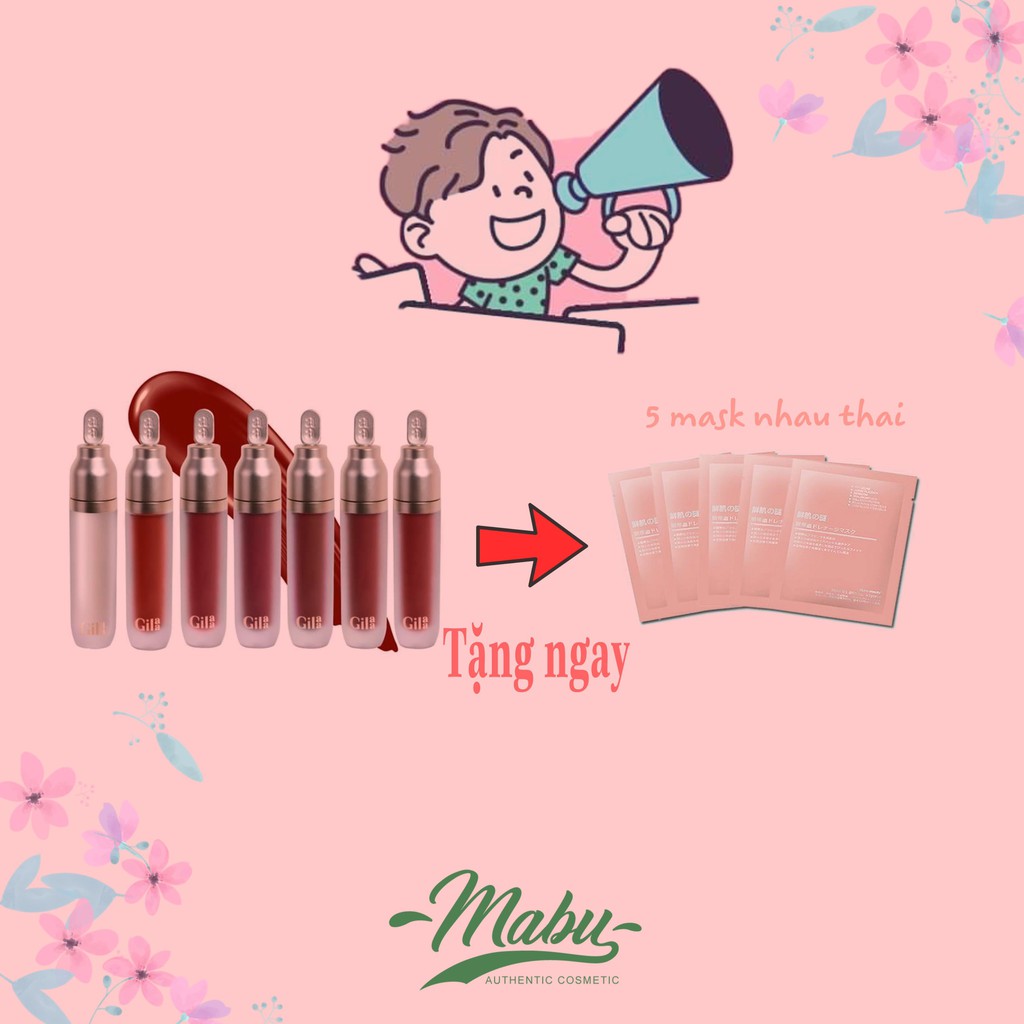 Son Gilaa Plumping Lip Serum + 5 Mask Nhau Thai Cừu
