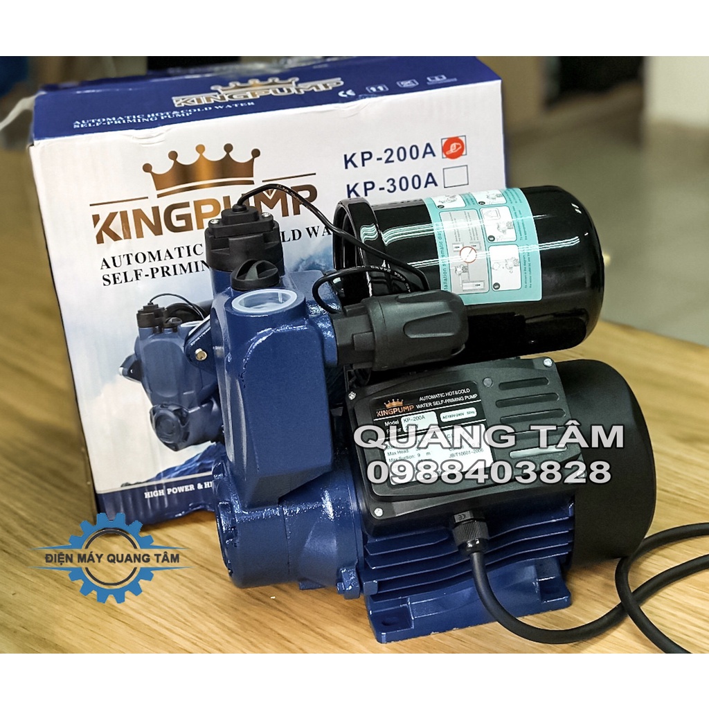 Máy Bơm Nước Tăng Áp Chân Không Tự Động Mồi KINGPUMP KP-200A và KP-300A [Chính Hãng]