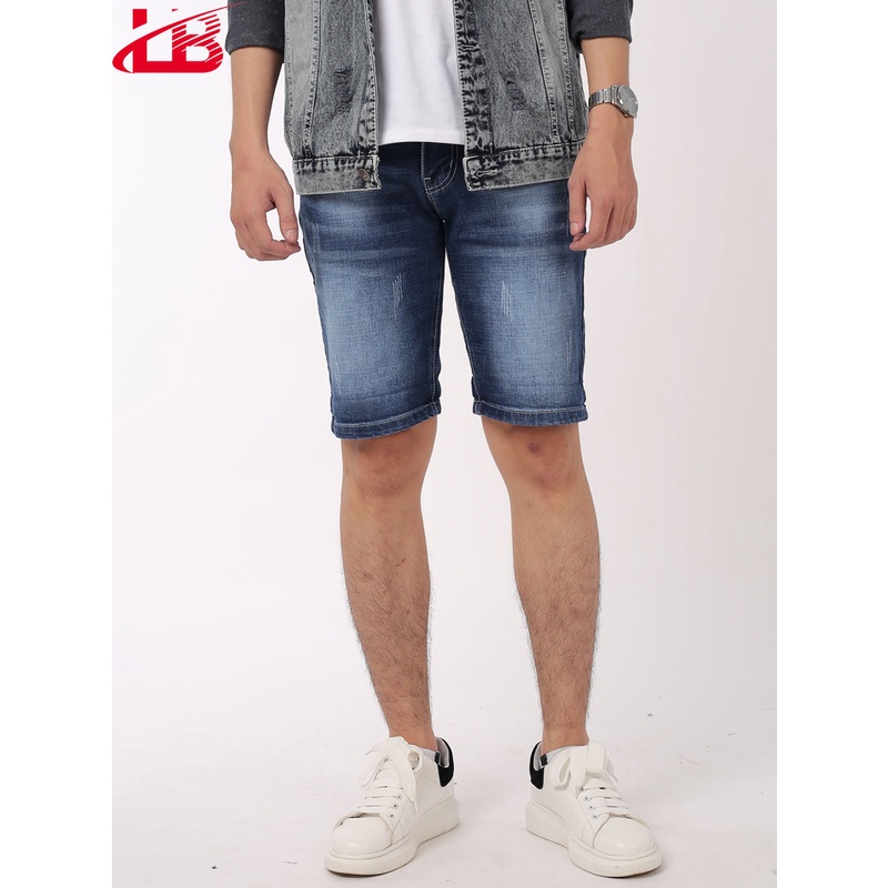 Quần Short Jean Nam Lb Chất Jean Cotton Co Giãn Tốt,phom Body, Trẻ Trung, Cá Tính Shbbs2-5087