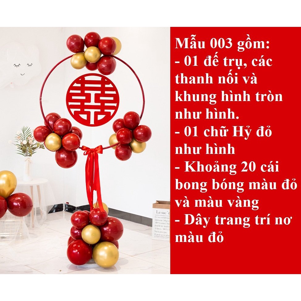 Set trụ bóng trang trí tiệc cưới, cầu hôn lãng mạn
