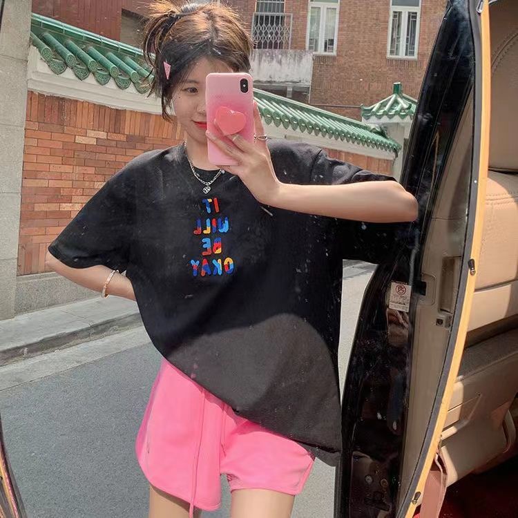 Quần Short Thể Thao Lưng Cao Ống Rộng Thời Trang Mùa Hè Hàn Quốc Hàng Mới Dành Cho Nữ