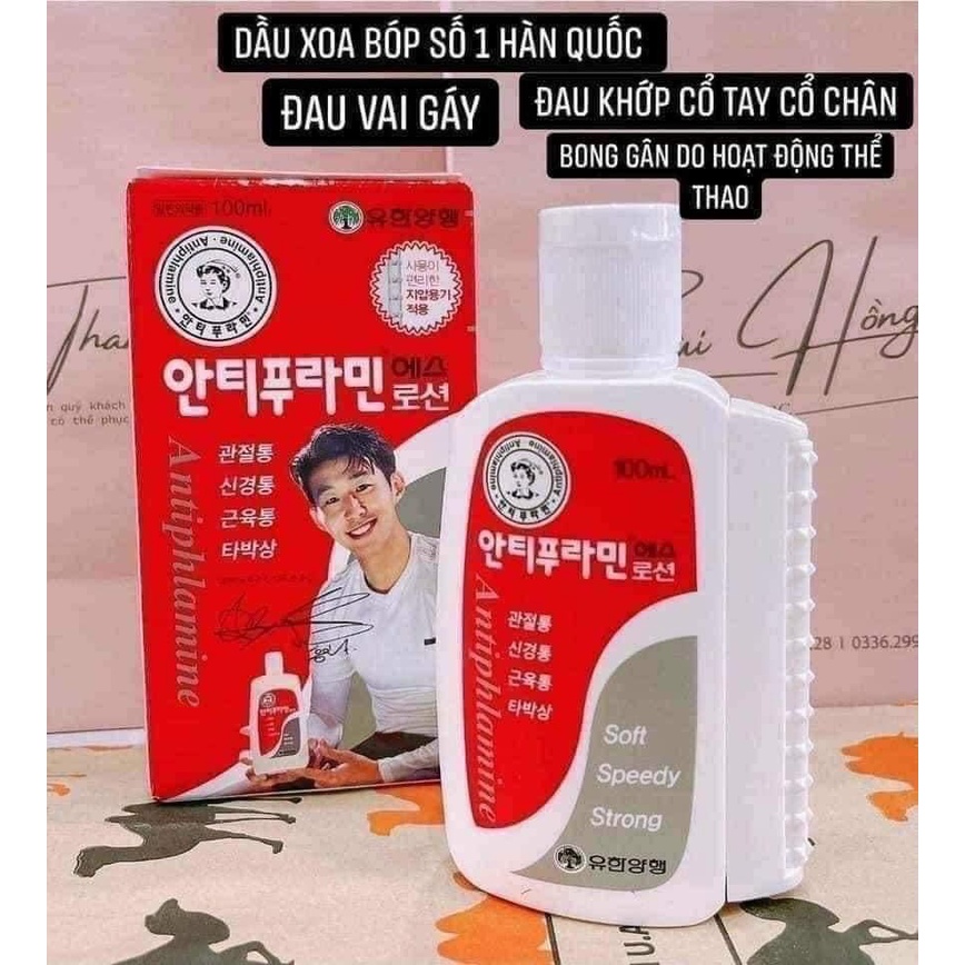Dầu nóng Antiphlamine Hàn Quốc làm giảm cơn đau nhức nhanh chóng 100ml - CO117