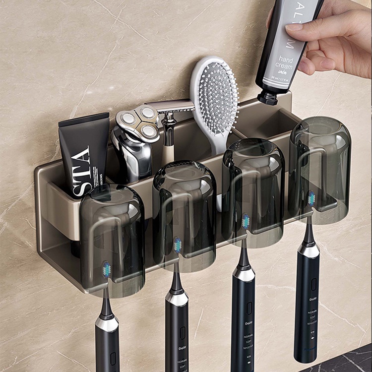 ILIFE Giá Treo Bàn Chải đánh Răng Kệ Bàn Chải đa Năng Chất Liệu Nhôm Cao Cấp Chống Han Gỉ,gắn tường