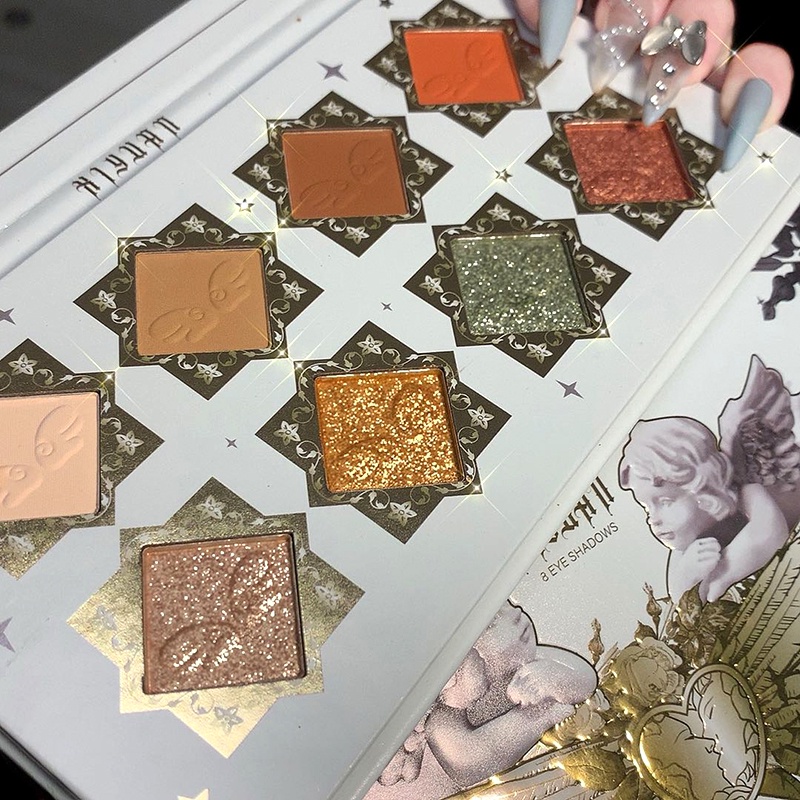 Bảng Phấn Mắt 8 Màu Sắc Ánh Ngọc Trai Tự Nhiên Nhiều Màu Sắc