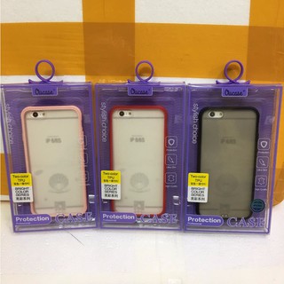 Ốp lưng dẻo Ou Case cho iPhone 6/ 6S/ 6 Plus/ 6S Plus viền màu, lưng nhám chống vân tay, chống sốc