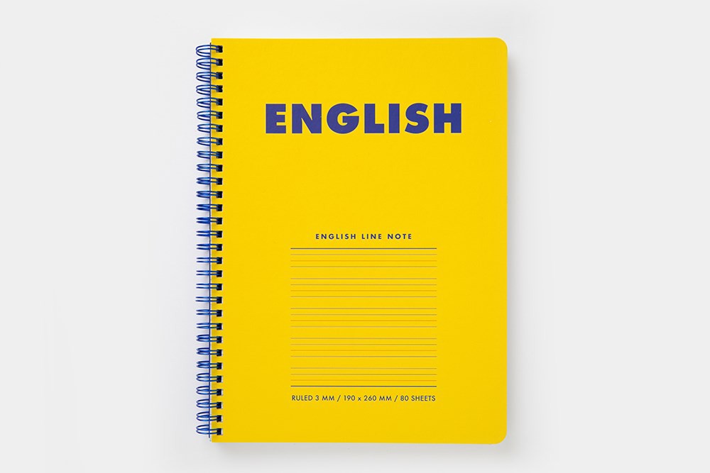 Sổ Ghi Chú ARTBOX Hàn Quốc Bìa Màu Vàng Với Chữ ENGLISH Đơn Giản Tiện Dụng Để Học Tiếng Anh
