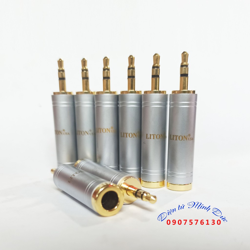 Jack 3.5mm to 6.5mm - Đầu Giắc Chuyển 3.5 Ly đực sang 6.5 ly cái stereo Liton