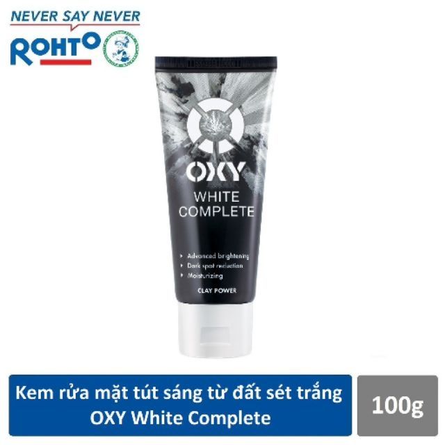 KEM RỬA MẶT OXY WHITE COMPLETE 100g