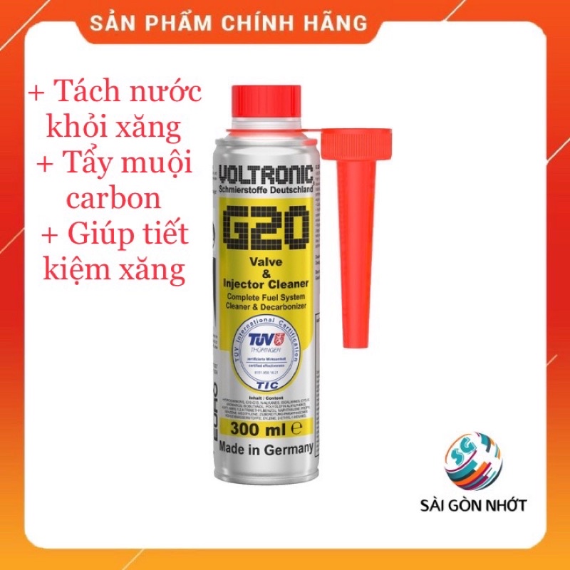 Phụ gia xăng Vệ Sinh Kim Phun Buồng Đốt Voltronic G20 300ml - chiếc lẻ