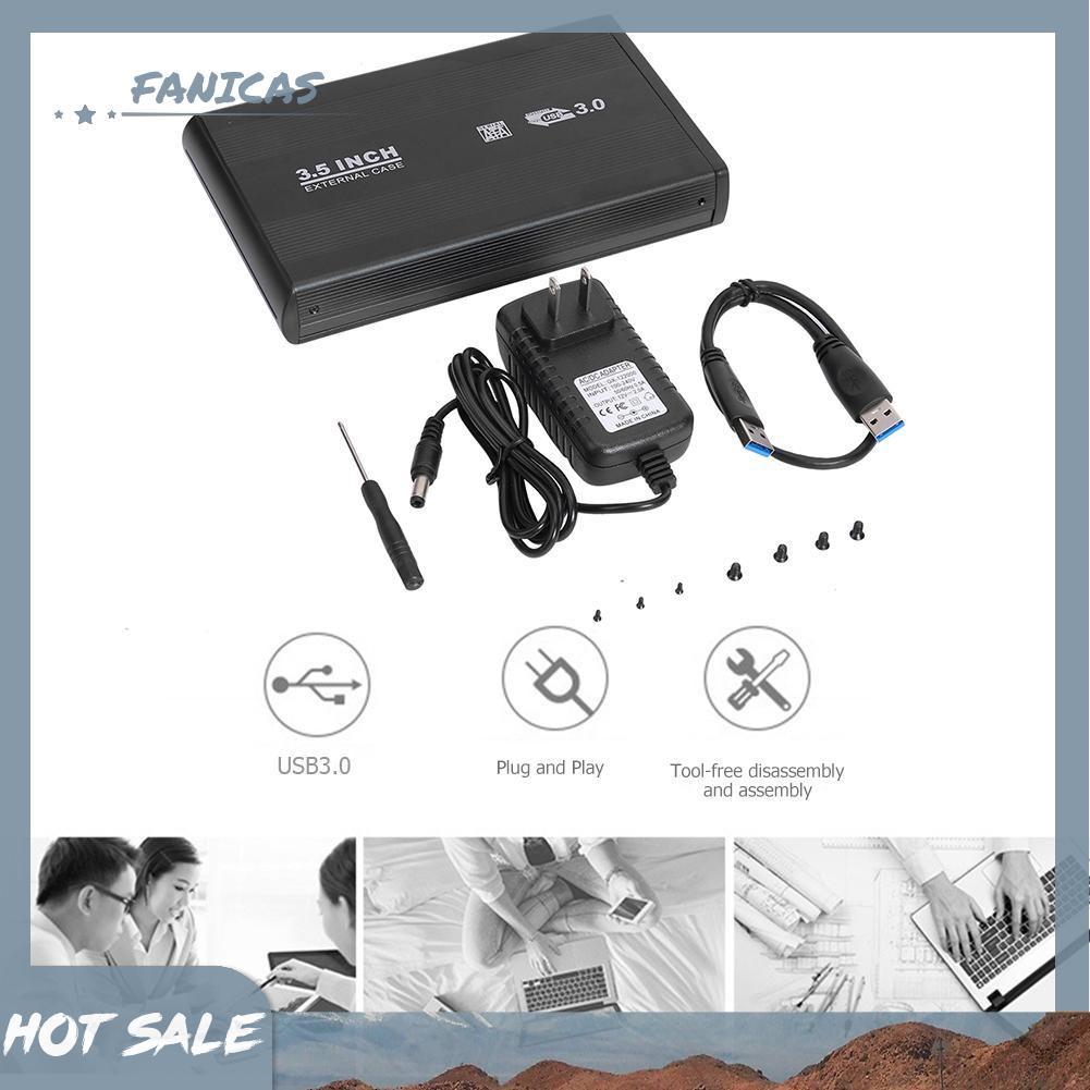 Hộp Đựng Ổ Cứng Ngoài 3.5 Inch Usb 3.0 Sang Sata Ssd Hdd | BigBuy360 - bigbuy360.vn