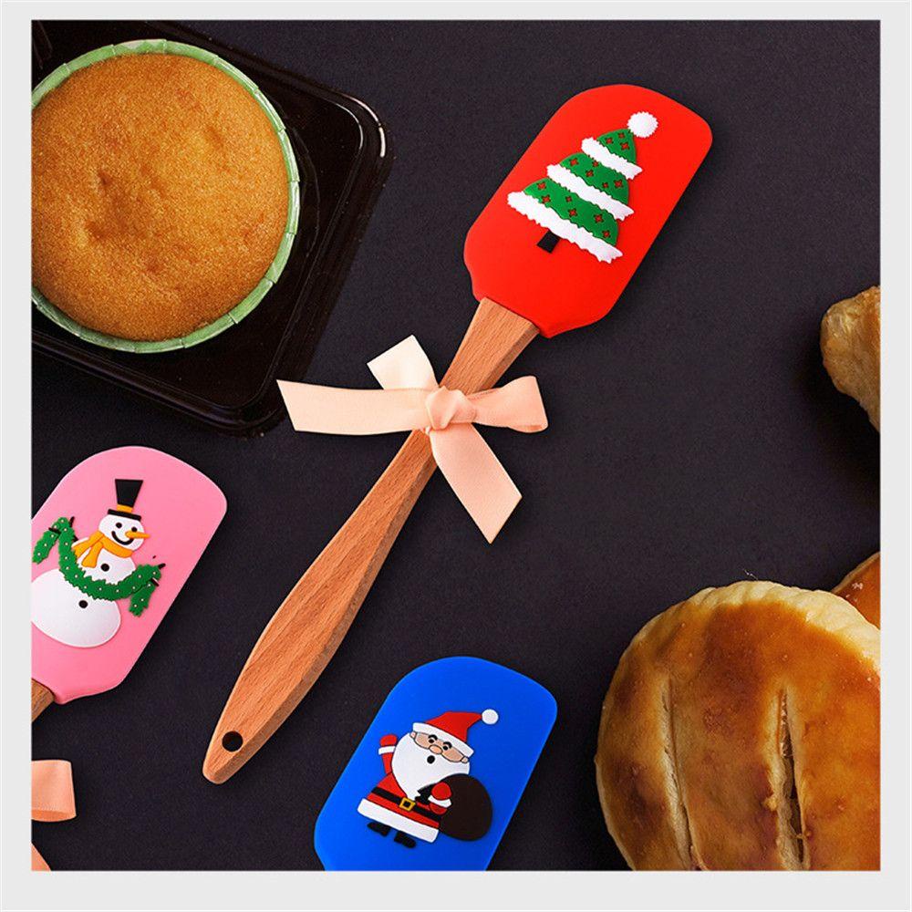 Dụng Cụ Trộn Bột Làm Bánh Bằng Silicone Họa Tiết Giáng Sinh