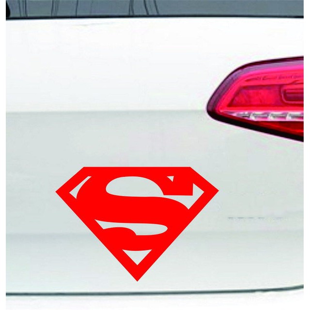 Tem decal chữ S biểu tượng Super Man Siêu nhân dán xe ô tô ms-318