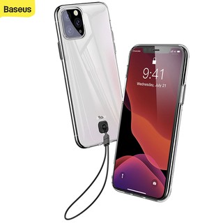 Ốp lưng Baseus cho IPhone 11 Pro Max trong suốt có dây đeo tay chống rơi Transparent Key Phone Case