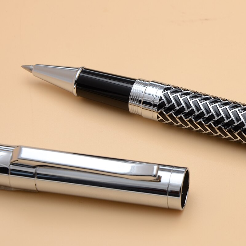 Bút ký viết mực nước gel Vỏ kim loại Vằn Nổi- Baoer519