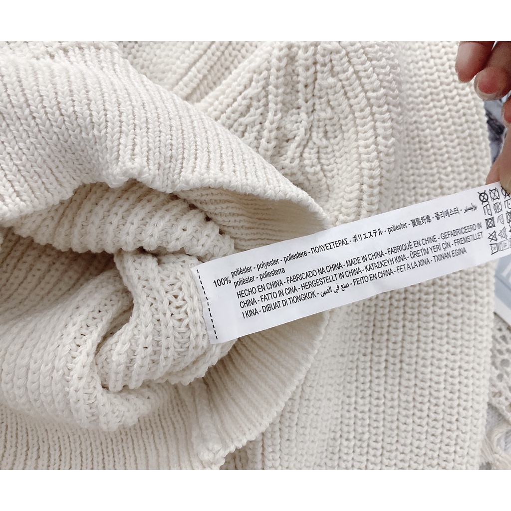 Áo len bé gái dáng croptop Z@r@ hở vai A76