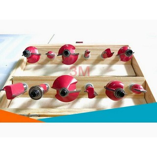 BỘ MŨI PHAY GỖ  12ly -12 món
