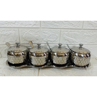 Bộ 3-4 gia vị inox 304 cao cấp có đế