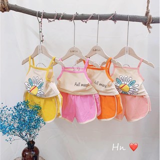 Bộ minky mom 2 dây hoa cúc cho bé