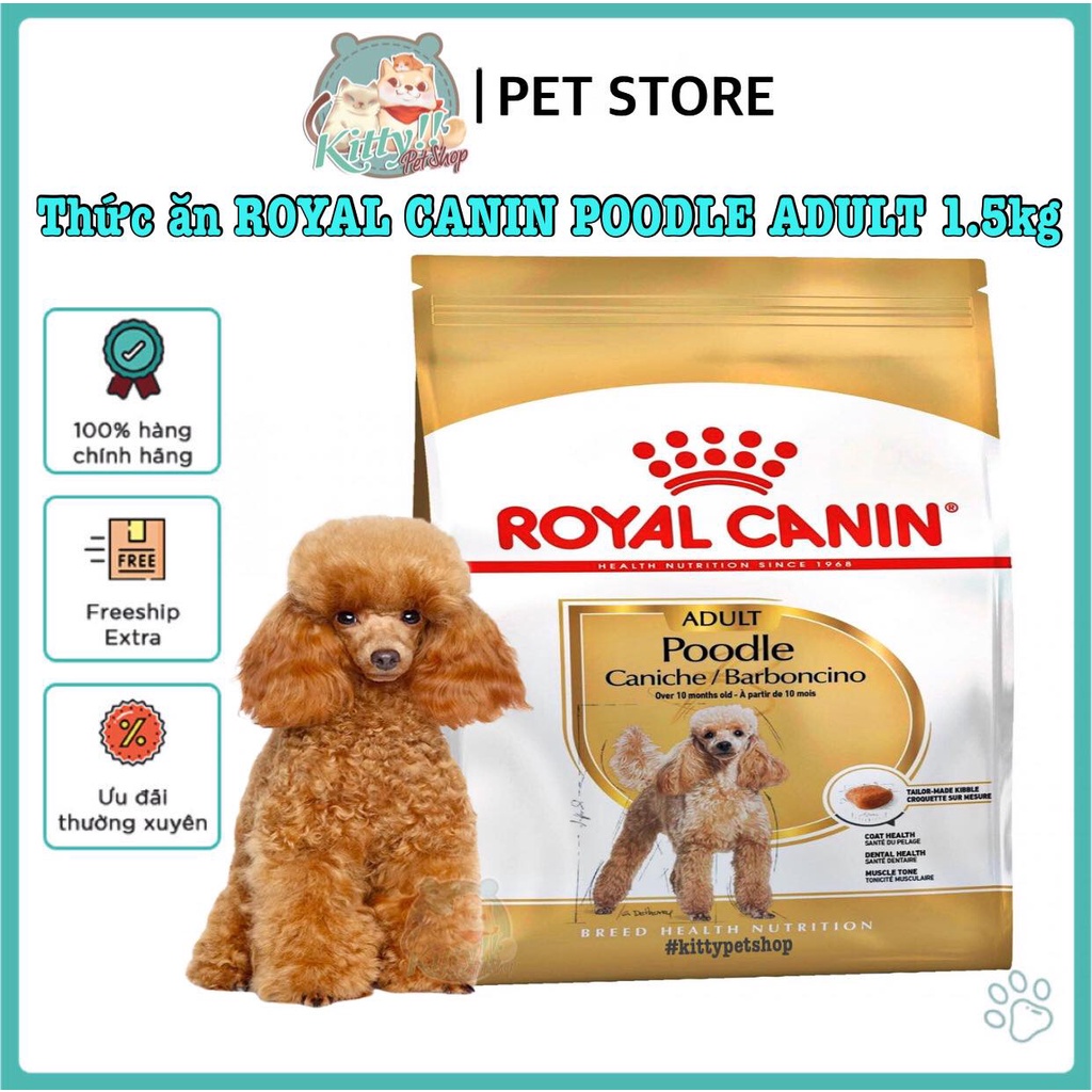 1.5kg - Thức ăn hạt Royal Canin Poodle Adult dành cho chó Poodle trưởng thành từ 10 tháng tuổi Kitty Pet Shop