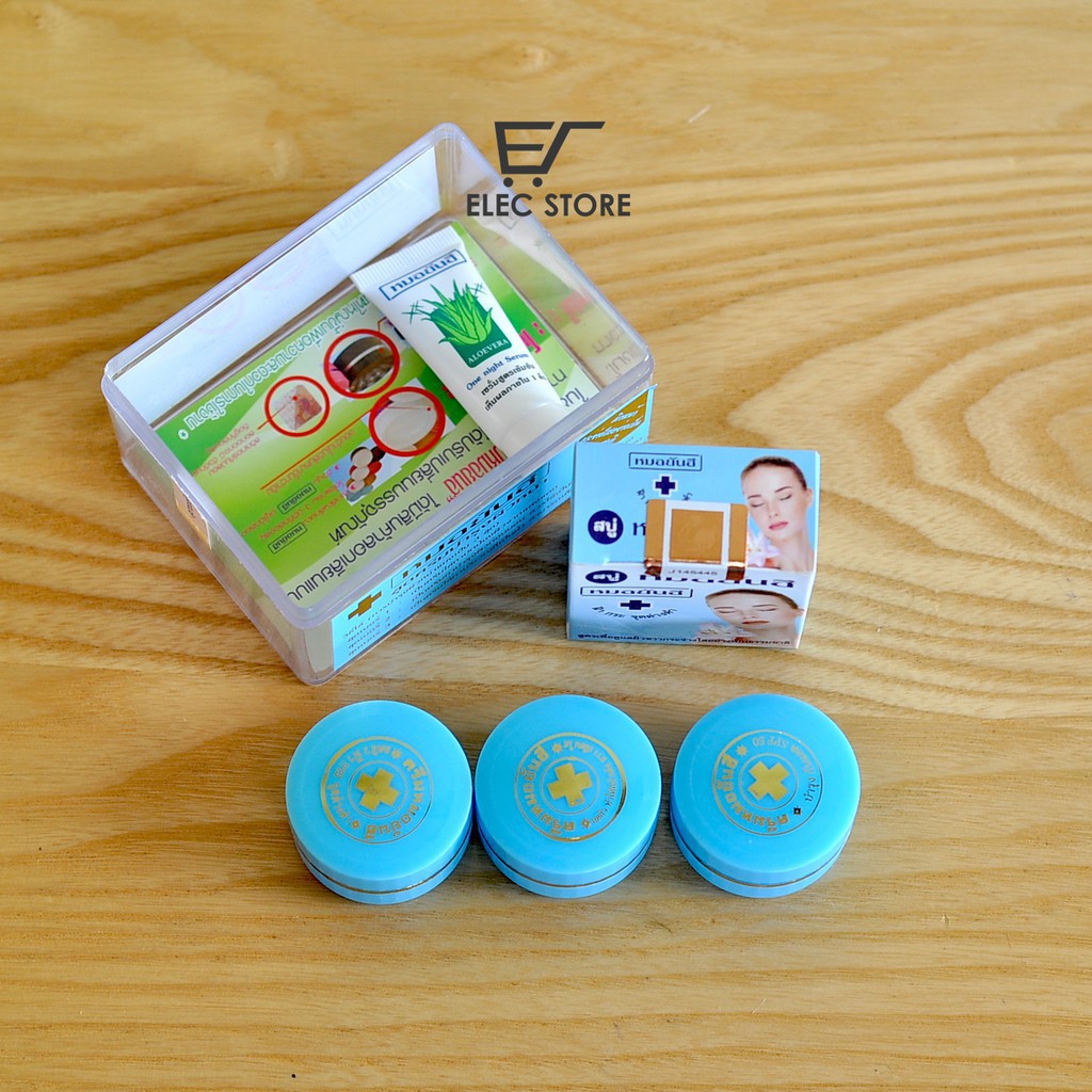 Set xà bông Yanhee màu xanh Blue Thái Lan
