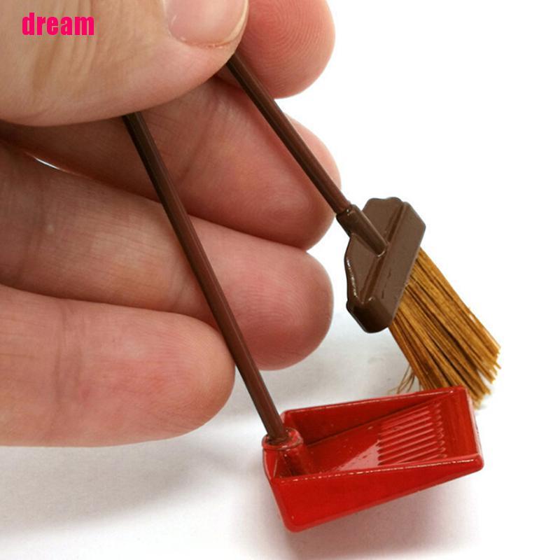Bộ Cọ Và Đệm Rác Mini Tỉ Lệ 1: 12 Dành Cho Búp Bê