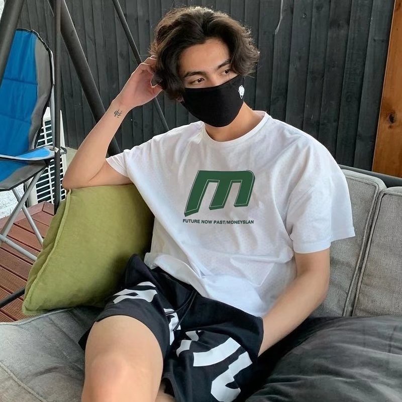 Áo Thun Tay Ngắn Cổ Tròn Dáng Rộng Thời Trang Mùa Hè Phong Cách Nhật Bản Cho Nam Size M-8XL