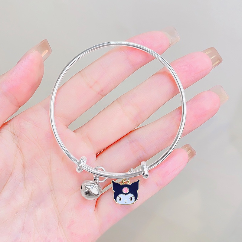SANRIO Vòng Đeo Tay Gắn Chuông Họa Tiết Hoạt Hình Chó Yugui Melody Dễ Thương Cho Nữ