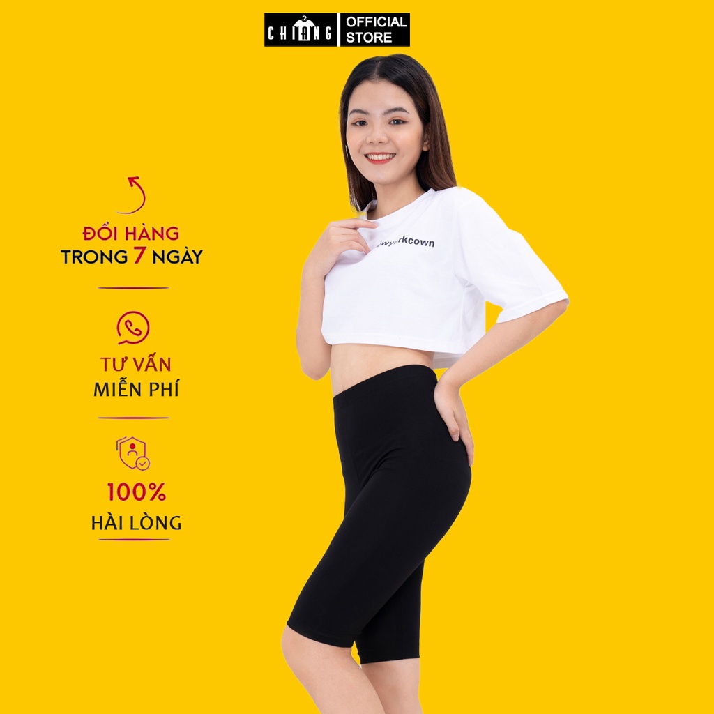 Quần Legging Đùi, Quần Biker CHIANG cao cấp co giãn dáng ôm F11