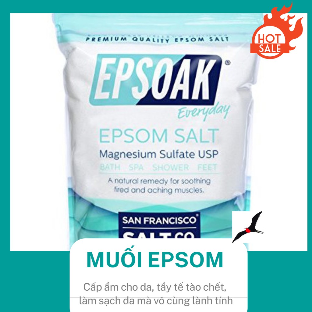 Muối Epsom nhập khẩu từ Mỹ - Best Seller Amazon - Thải độc, Phục hồi da nhiễm corticoid
