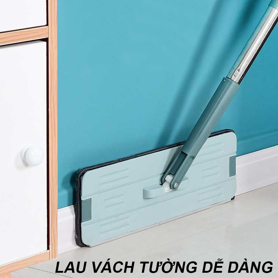 [FREESHIP ❤️] - Bộ Cây Lau Nhà Chổi Lau Nhà Tự Vắt 360 Độ Chính Hãng Cao Cấp, Thùng 18L - Tặng Kèm 2 Bông Lau Adu79