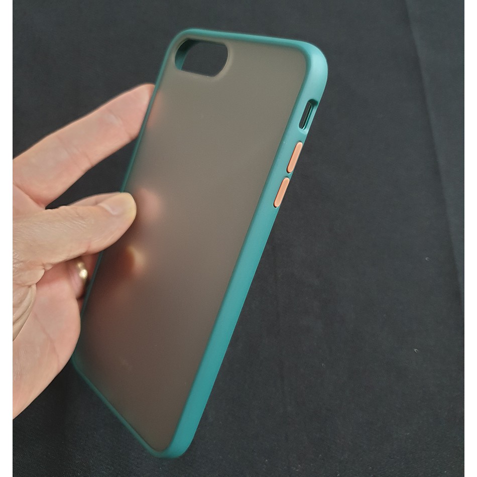 Ốp lưng Iphone 6 Plus 7 Plus 8 Plus nhám viền màu